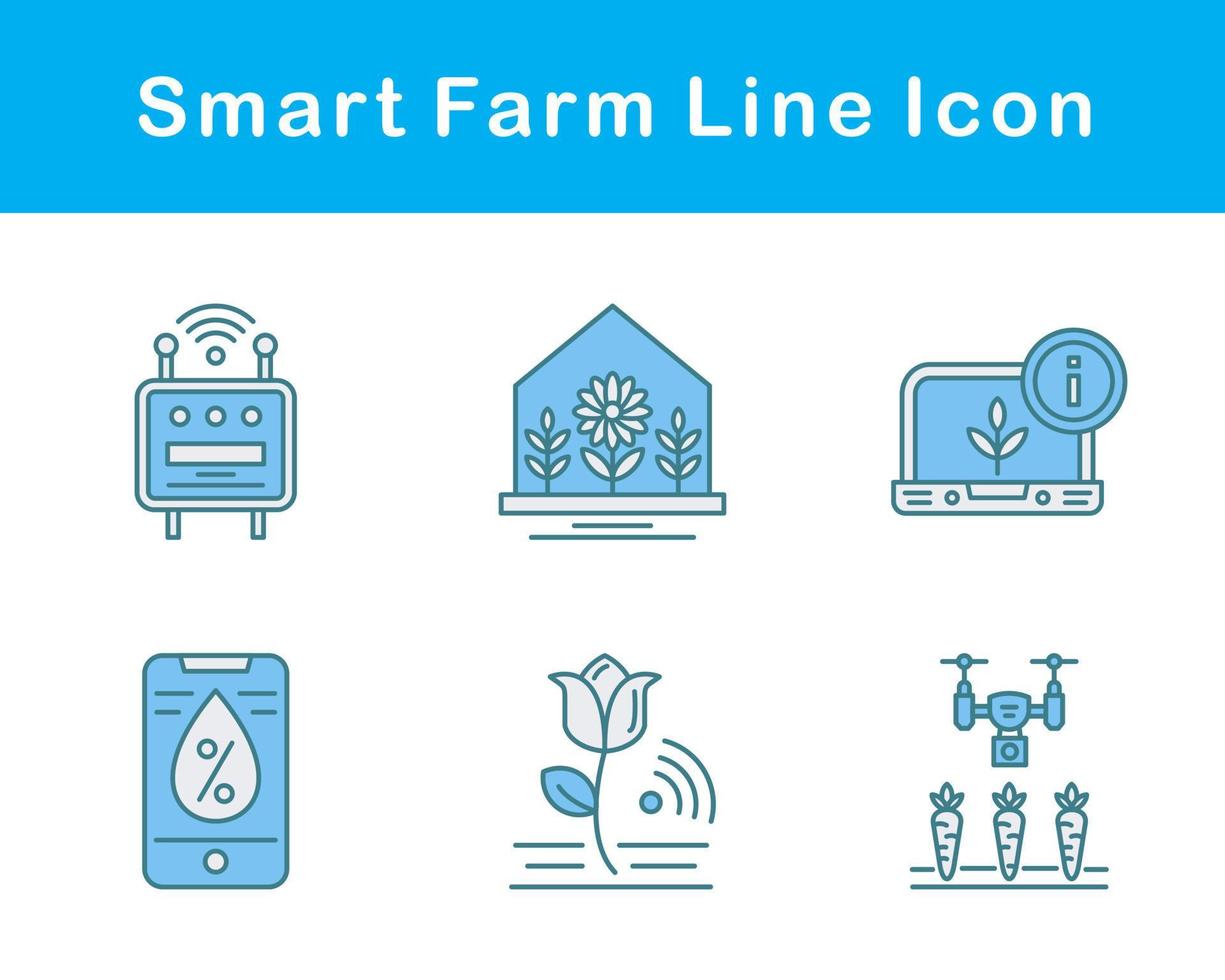 Smart Farm Vector Icon Set