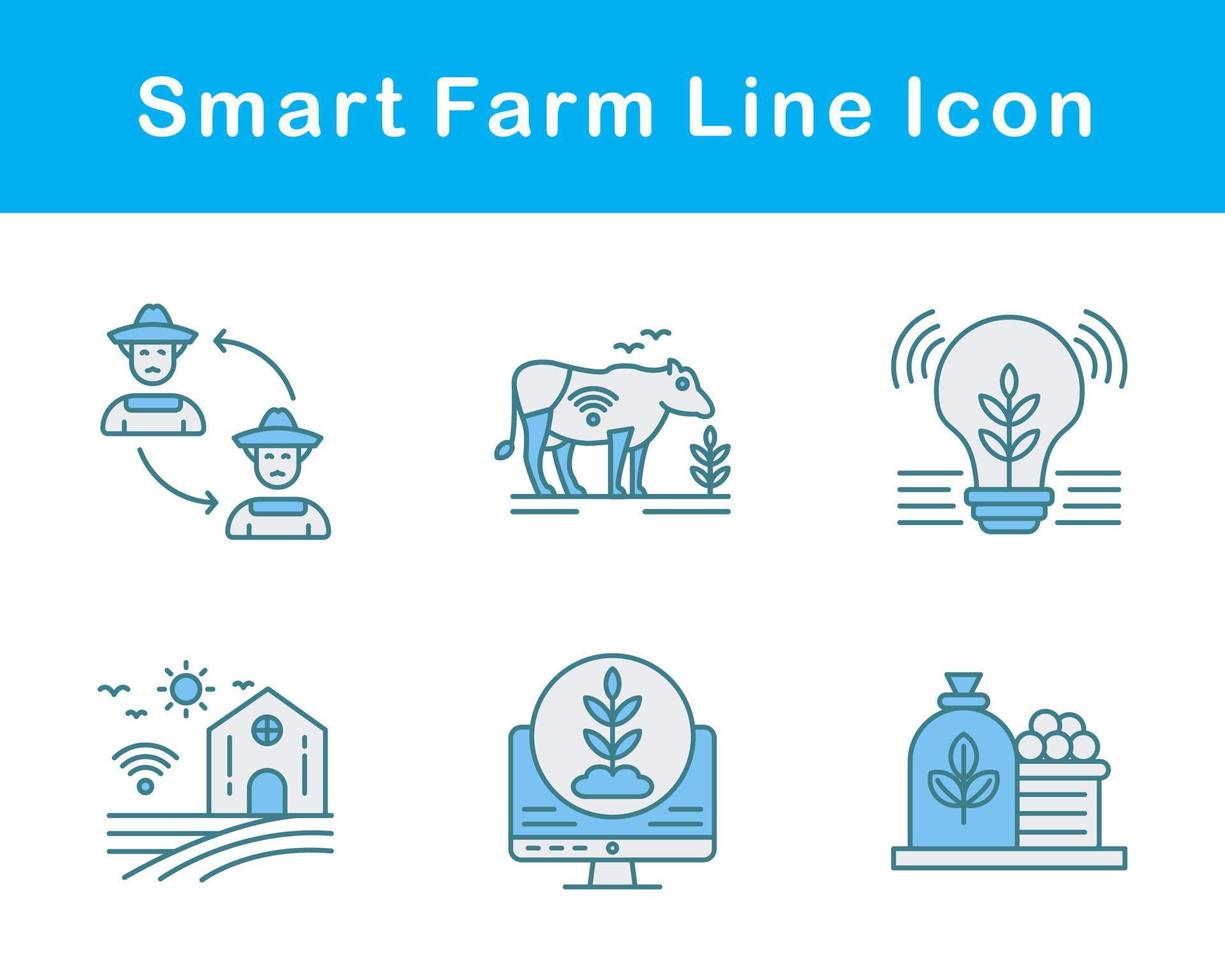 Smart Farm Vector Icon Set