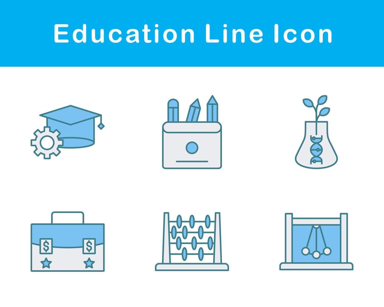 conjunto de iconos de vector de educación