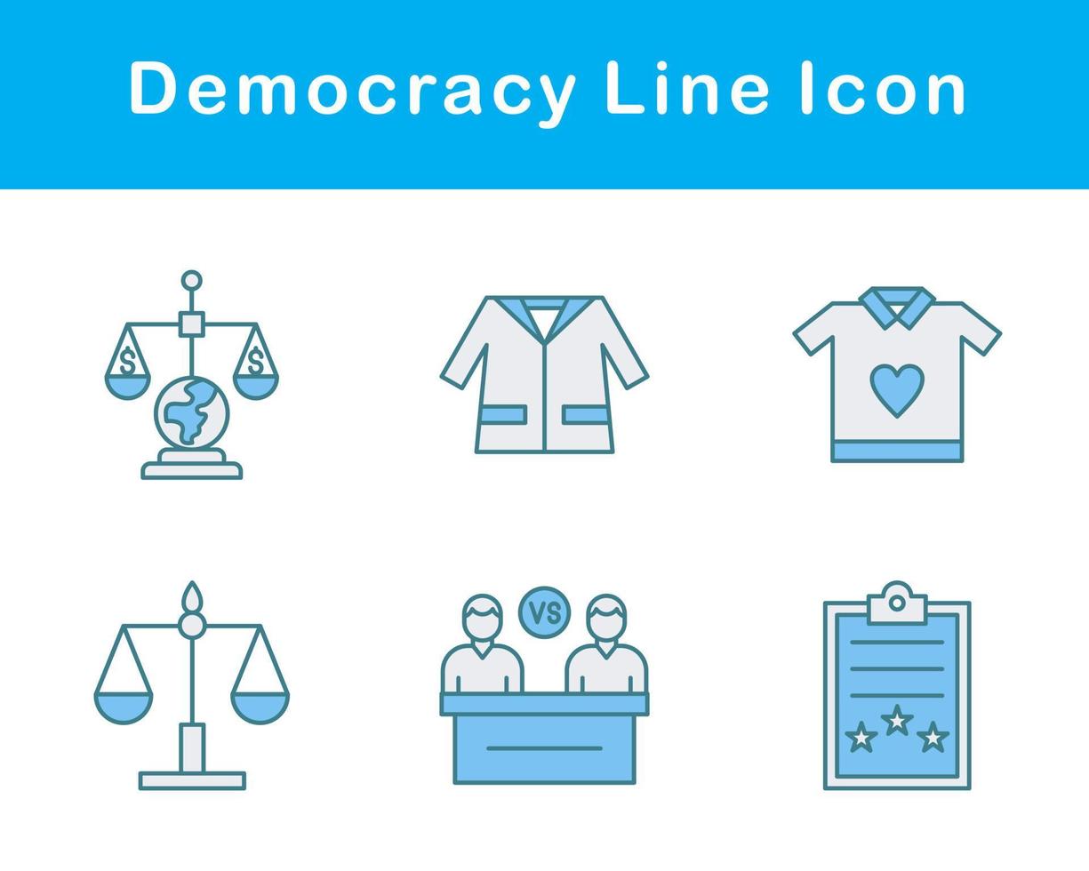 democracia vector icono conjunto