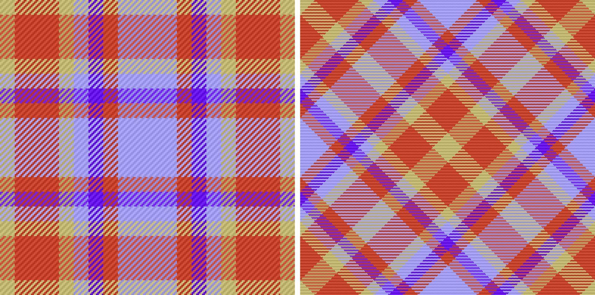 Fabric pattern texture. Seamless plaid tartan. Vector textile background check.