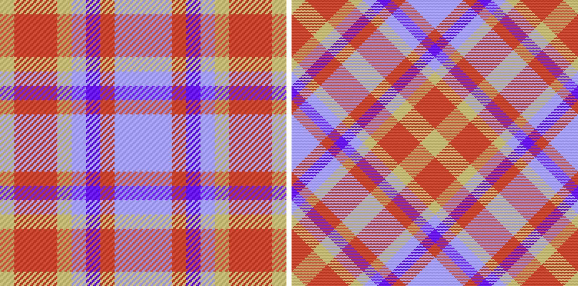 Fabric pattern texture. Seamless plaid tartan. Vector textile background check.