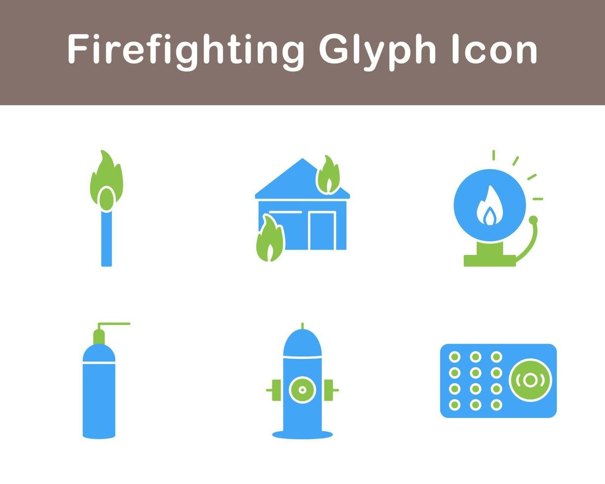 Firefighting Vector Icon Set