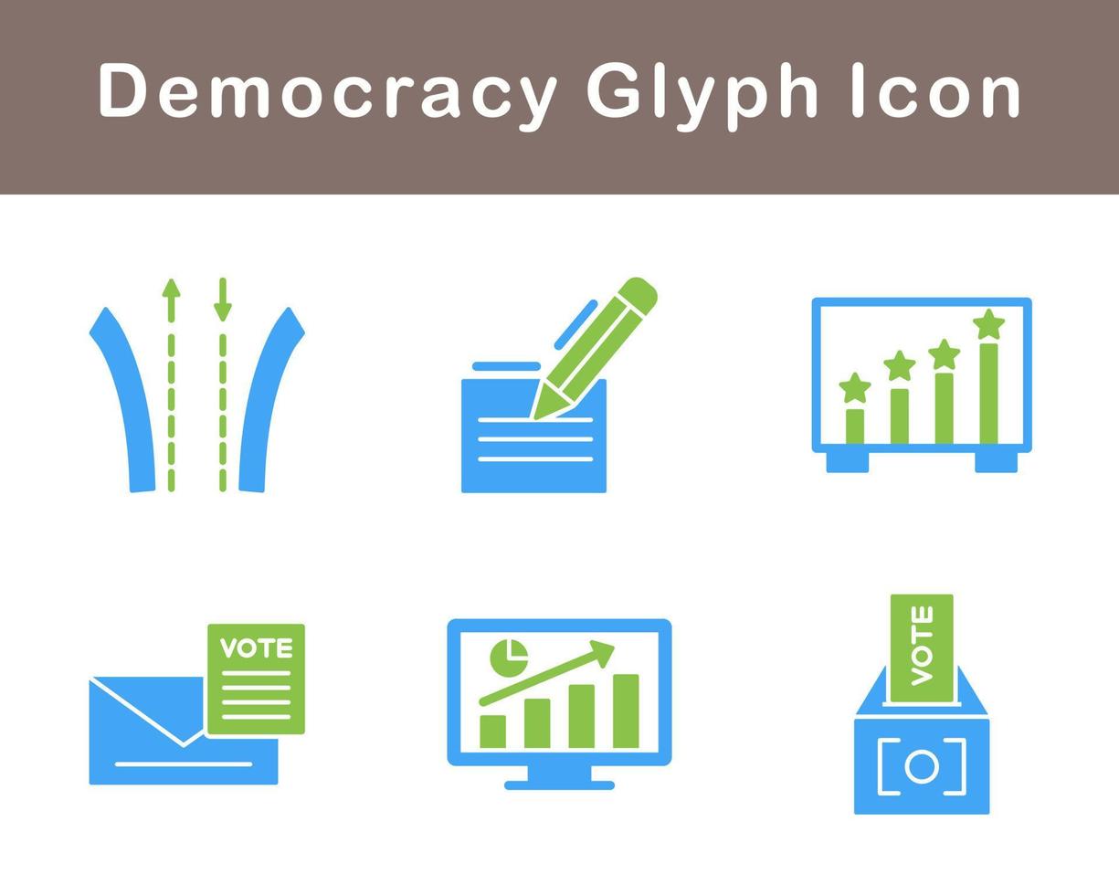 democracia vector icono conjunto