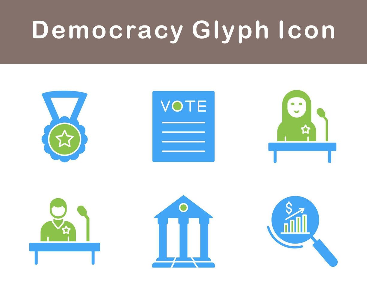 Democracy Vector Icon Set