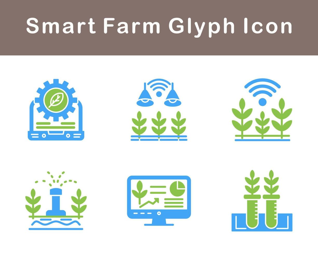 Smart Farm Vector Icon Set