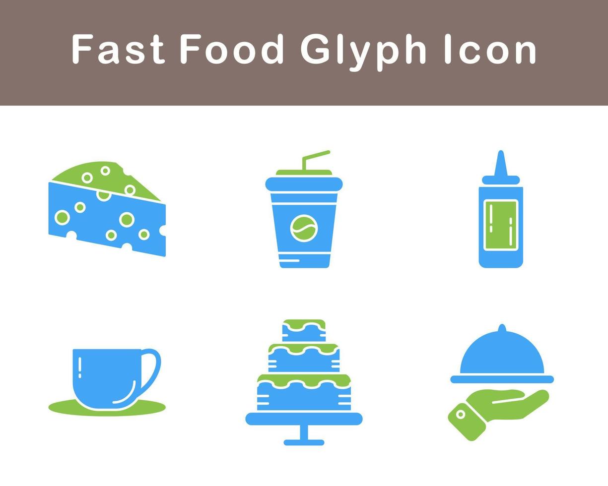 Fast Food Vector Icon Set