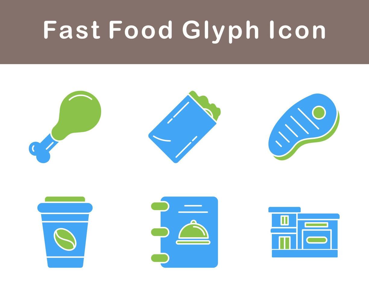 Fast Food Vector Icon Set