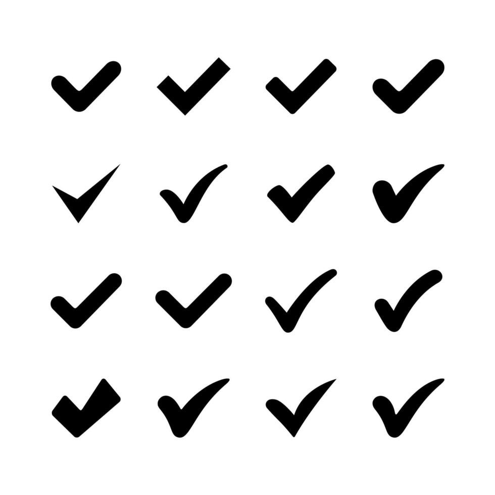 Approval check icon. tick symbol. quality sign, vector illustration