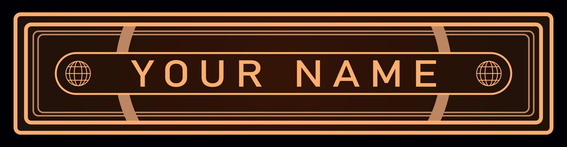 luxury Name Plate vector