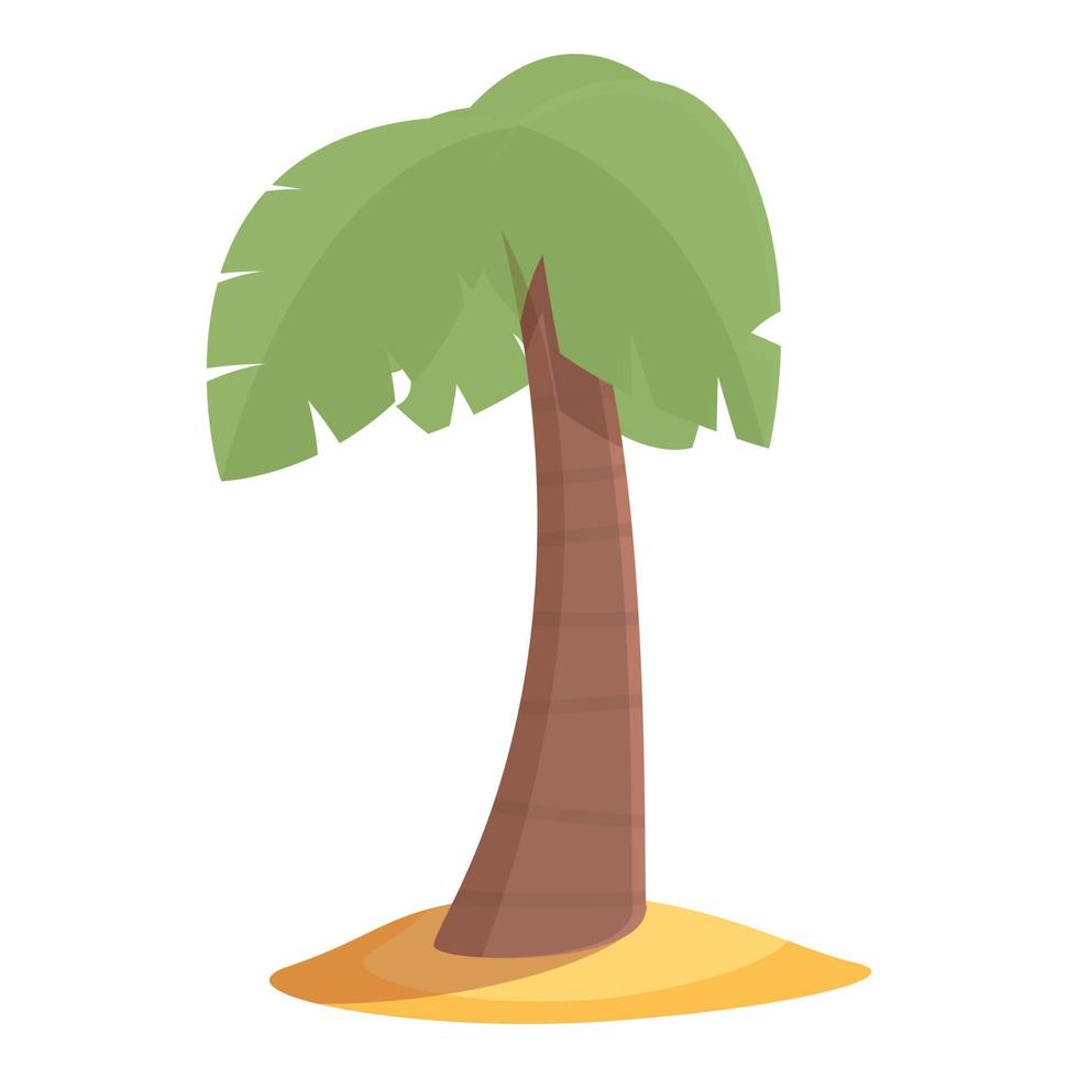 Desert palm tree icon cartoon vector. Africa camp vector