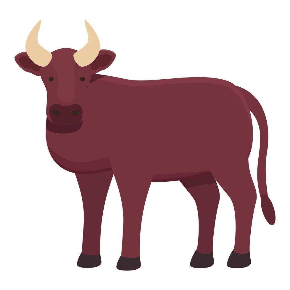 Red cow icon cartoon vector. Farm animal vector