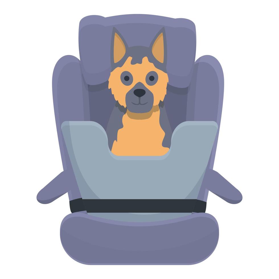 animal coche asiento icono dibujos animados vector. perro viaje vector