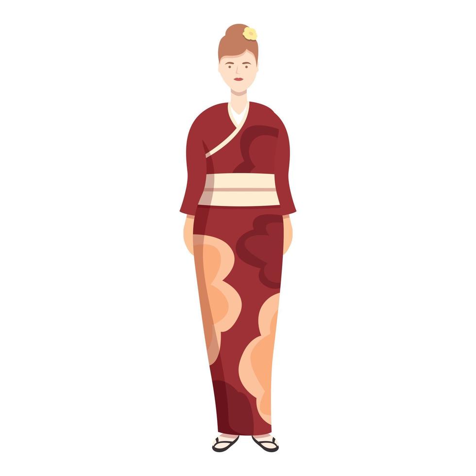 vistoso kimono icono dibujos animados vector. asiático persona vector