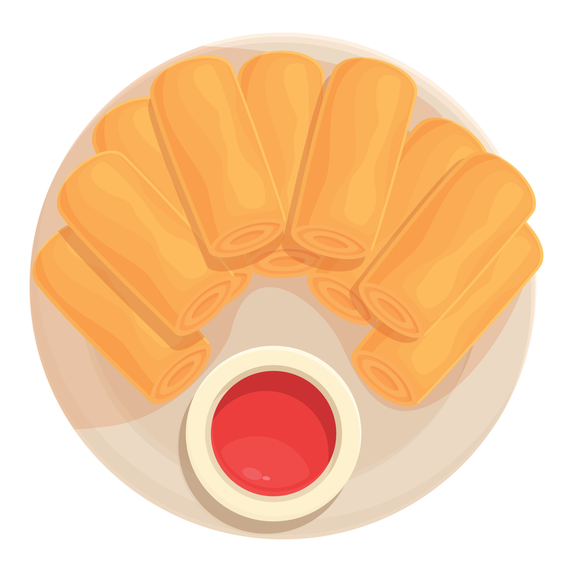 China meal icon cartoon vector. Spring roll 21467573 Vector Art at Vecteezy