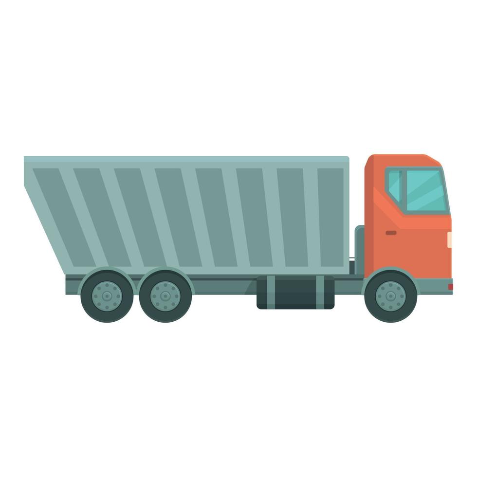 Cargo truck icon cartoon vector. Tipper dump vector