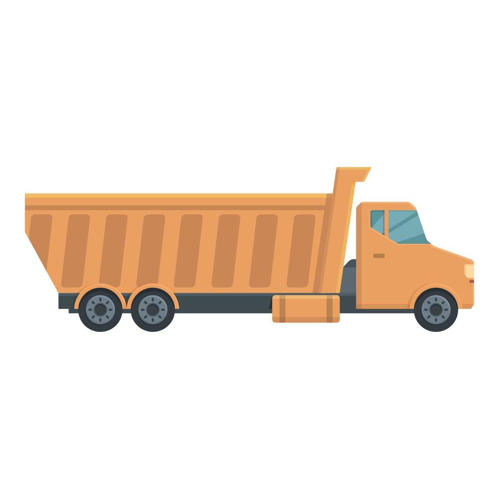 Vehicle truck icon cartoon vector. Tipper machine vector