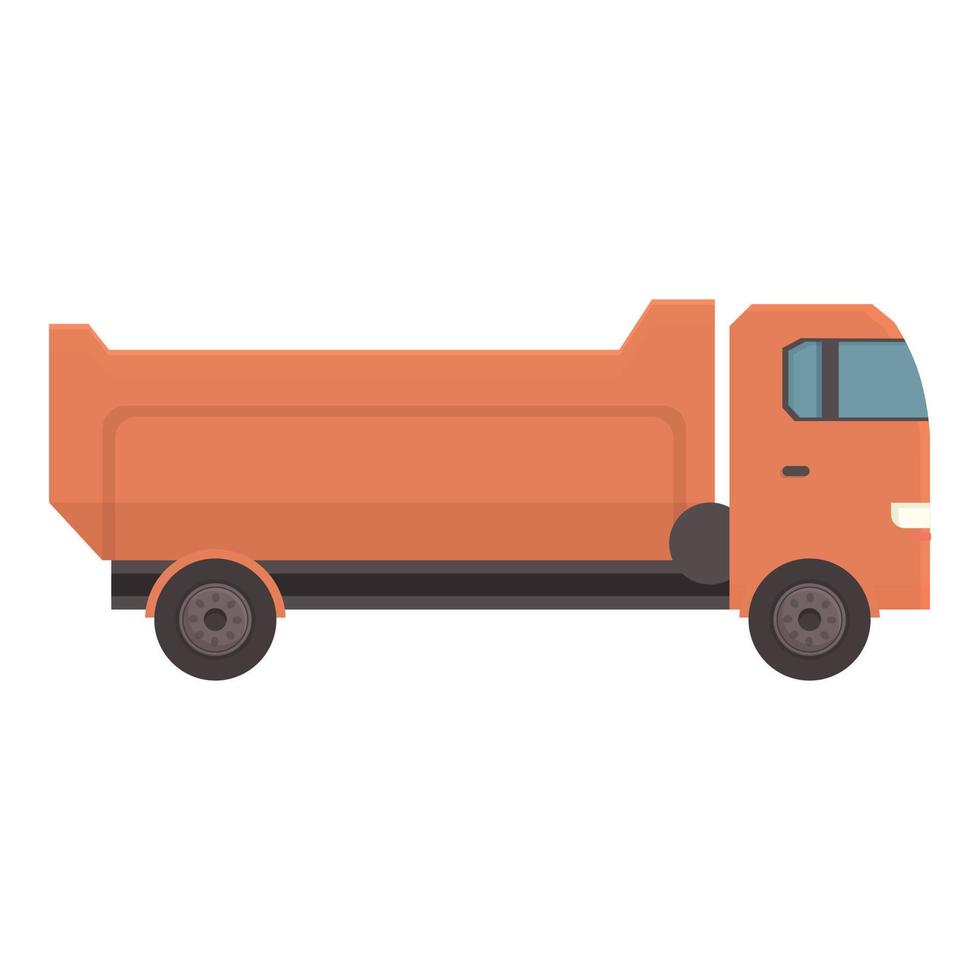 Construction truck icon cartoon vector. Tipper dump vector