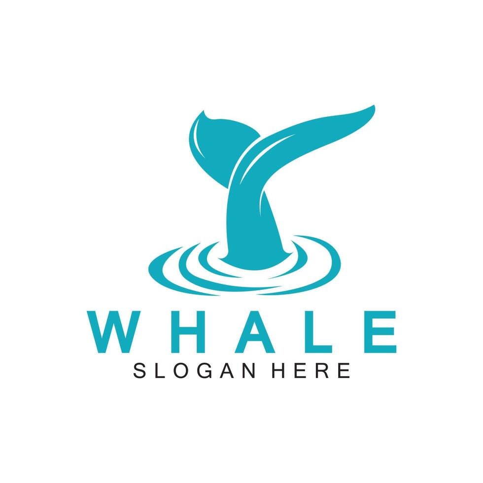 whale tail logo vector illustration design. Whale tail graphic icon