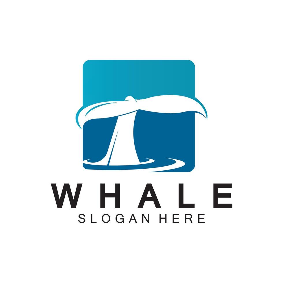 whale tail logo vector illustration design. Whale tail graphic icon