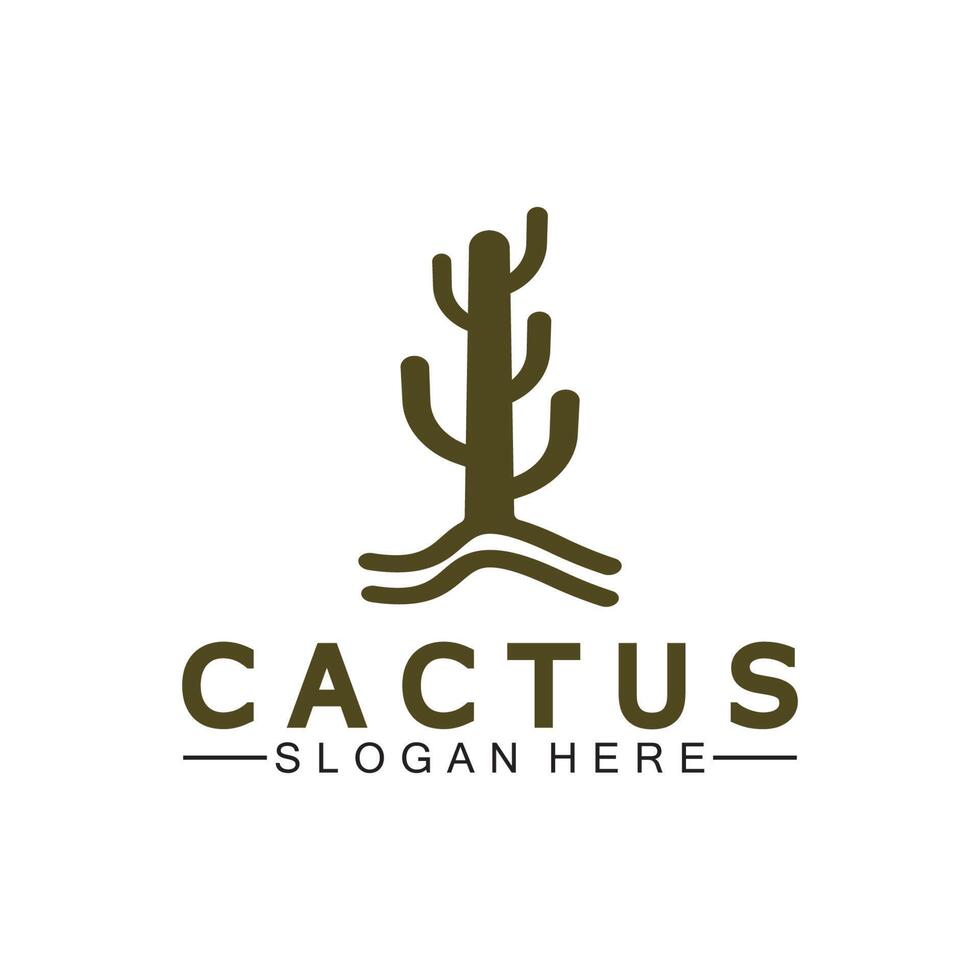 cactus logo modelo diseño vector, diseño concepto, creativo símbolo, icono vector