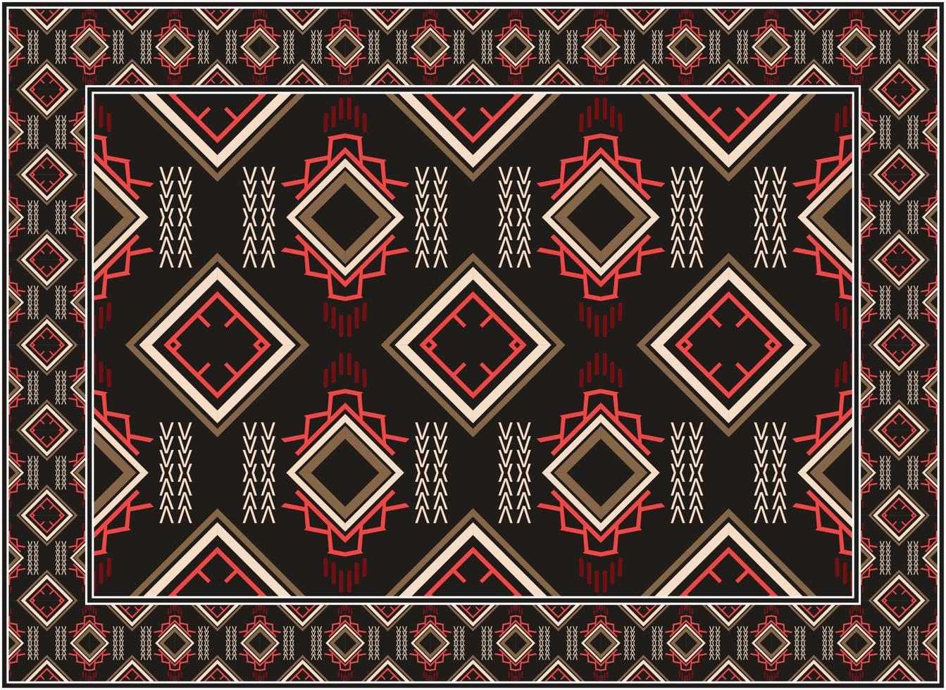 Carpet Pattern rug modern living room, Motif Ethnic seamless Pattern modern Persian rug, African Ethnic Aztec style design for print fabric Carpets, towels, handkerchiefs, scarves rug, vector