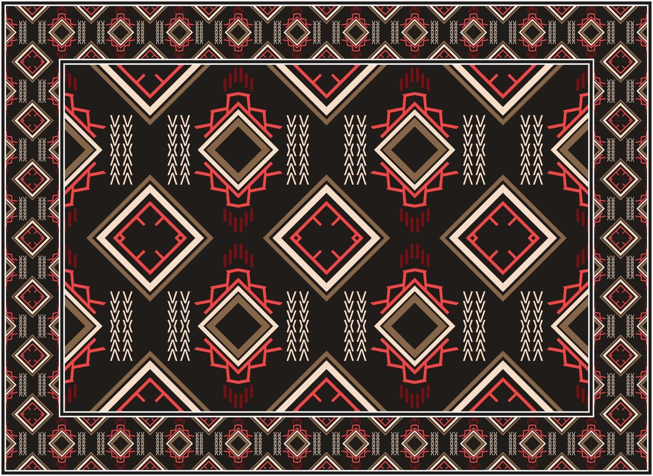 Carpet Pattern rug modern living room, Motif Ethnic seamless Pattern modern Persian rug, African Ethnic Aztec style design for print fabric Carpets, towels, handkerchiefs, scarves rug, vector