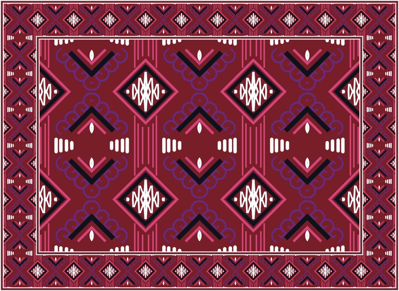 Modern oriental rugs, Motif Ethnic seamless Pattern modern Persian rug, African Ethnic Aztec style design for print fabric Carpets, towels, handkerchiefs, scarves rug, vector