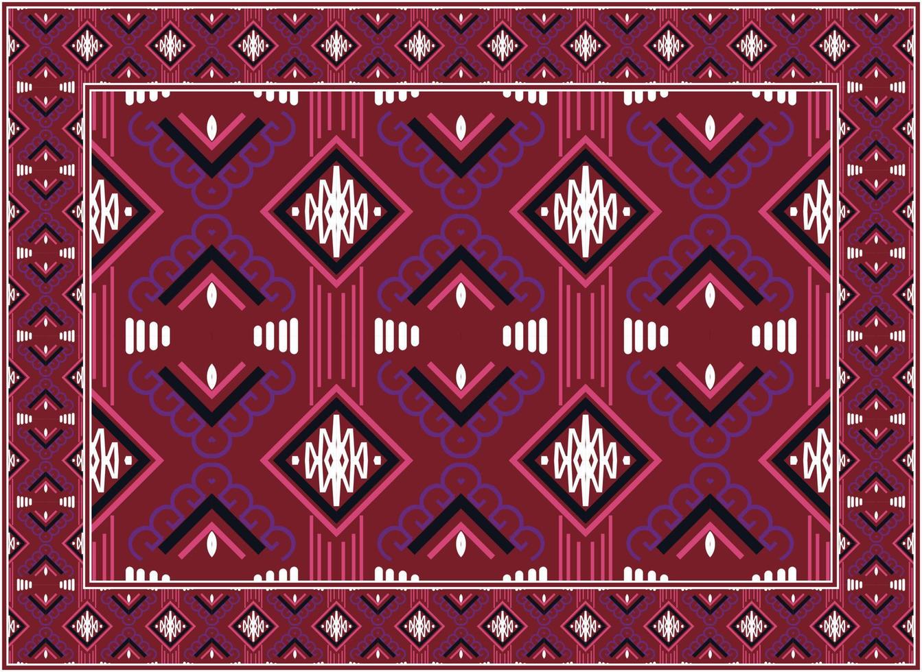 Modern oriental rugs, Motif Ethnic seamless Pattern modern Persian rug, African Ethnic Aztec style design for print fabric Carpets, towels, handkerchiefs, scarves rug, vector