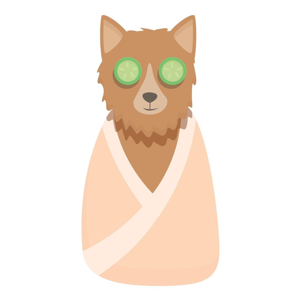 gato spa icono dibujos animados vector. perro animal vector