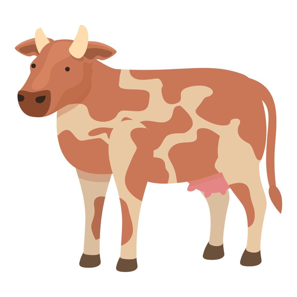 Garden cow icon cartoon vector. Dairy animal vector