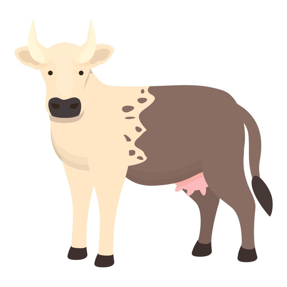 Half color cow icon cartoon vector. Farm animal vector