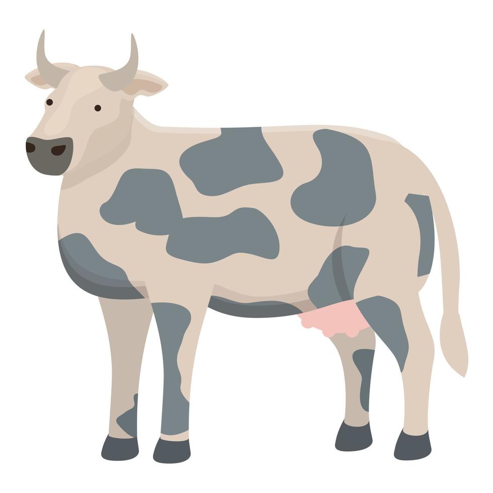 Hereford vaca icono dibujos animados vector. vacas granja vector