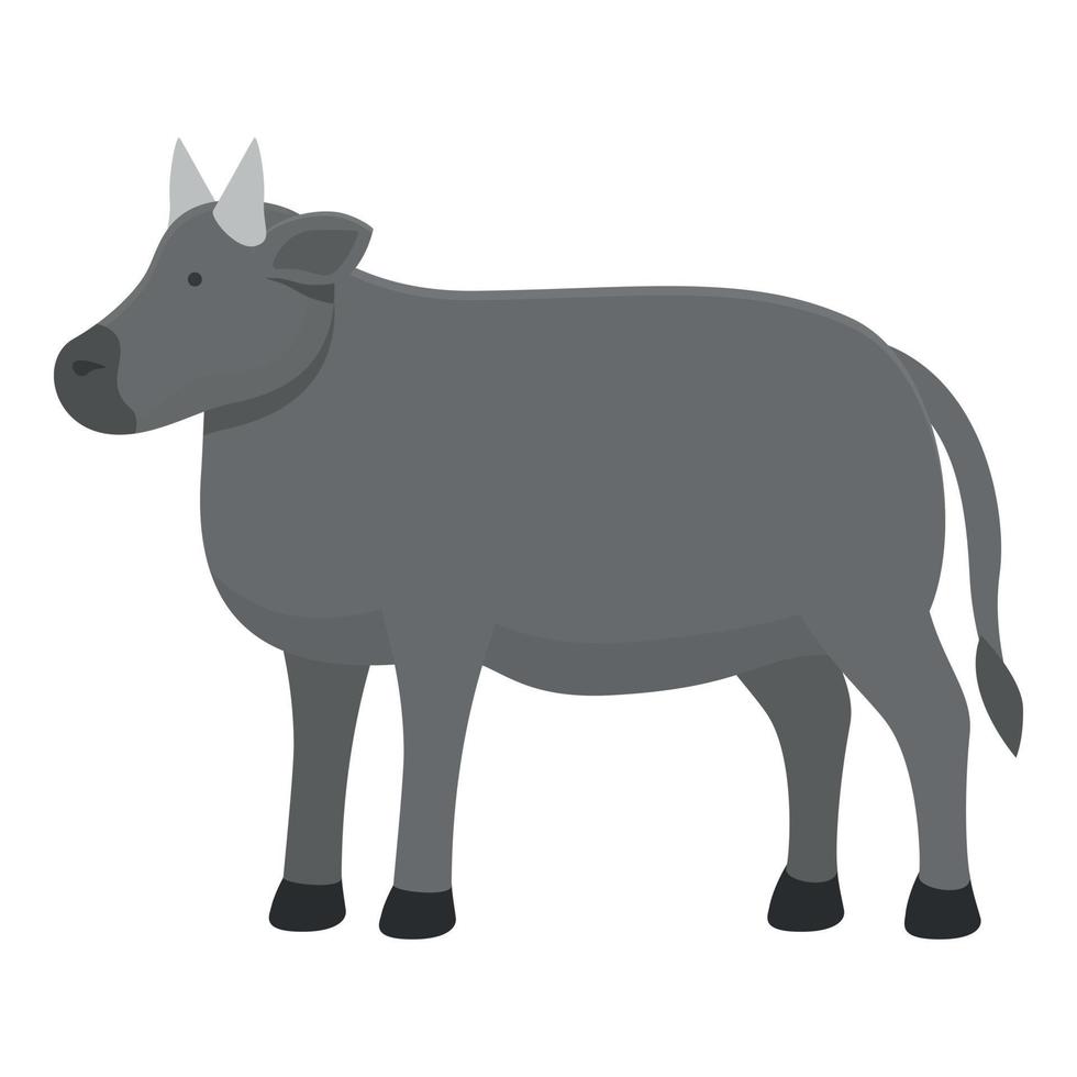 gris vaca icono dibujos animados vector. granja raza vector