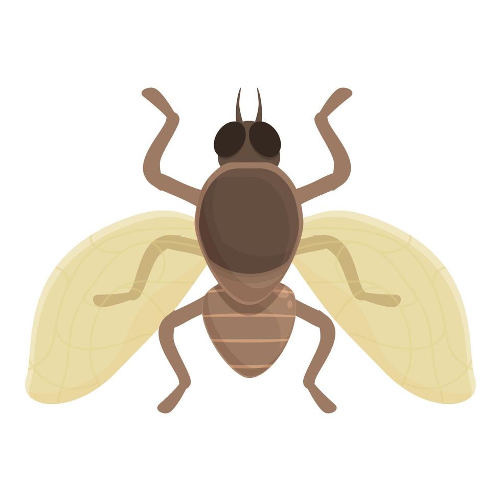 Tropical tsetse fly icon cartoon vector. Nature tik vector