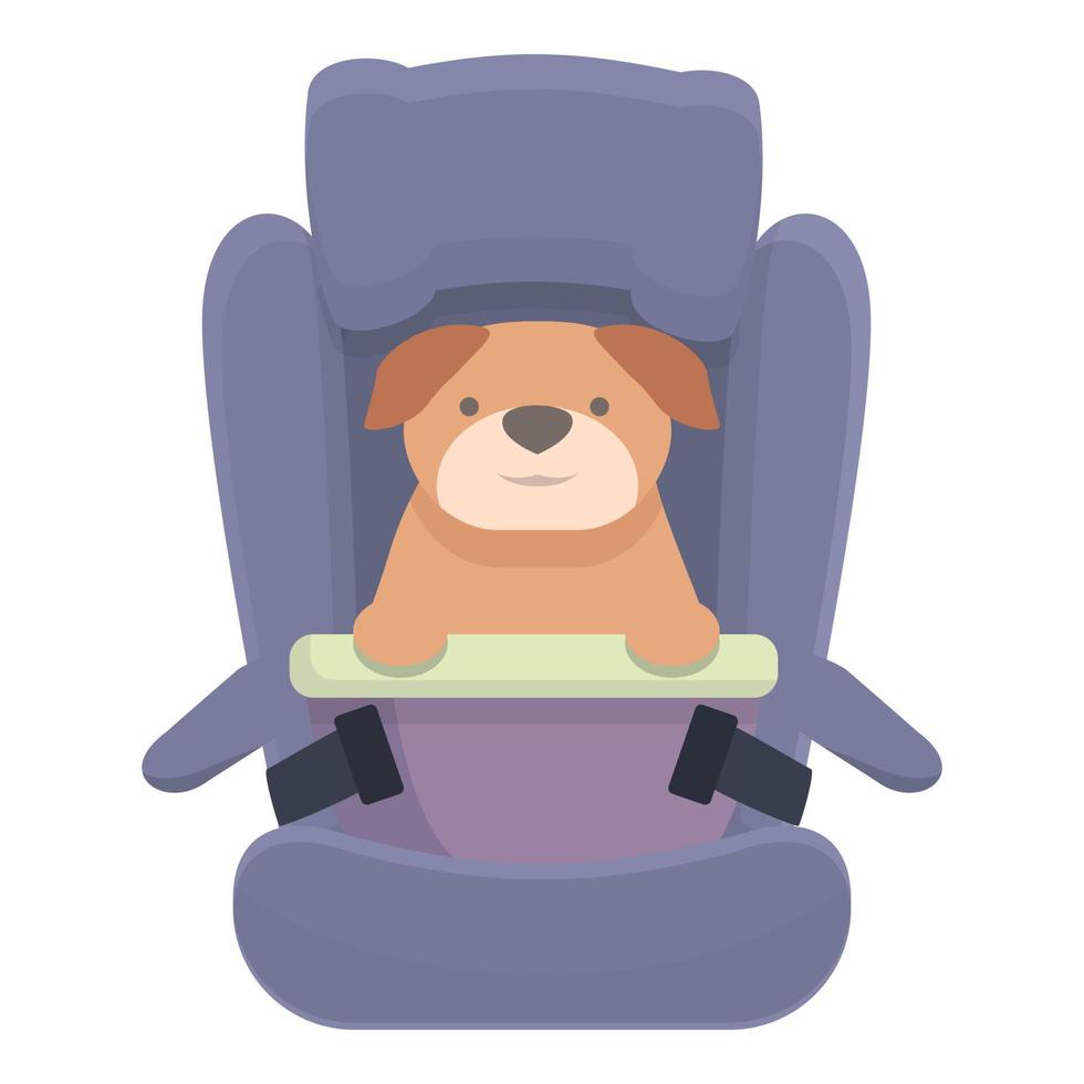 Travel dog car seat icon cartoon vector. Road trip vector