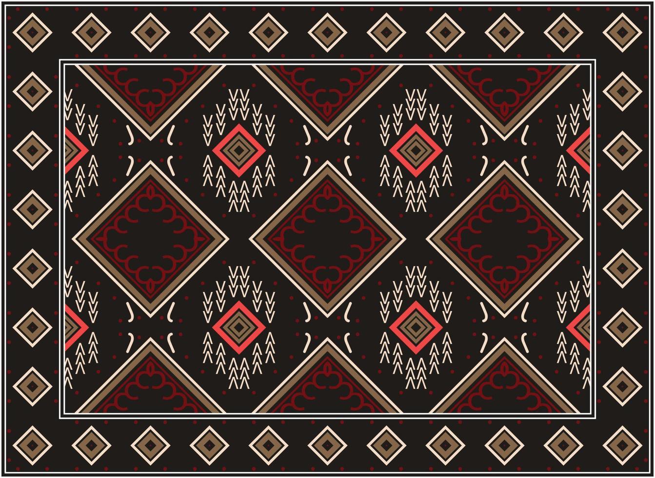 Modern Persian rug, Scandinavian Persian rug modern African Ethnic Aztec style design for print fabric Carpets, towels, handkerchiefs, scarves rug, vector