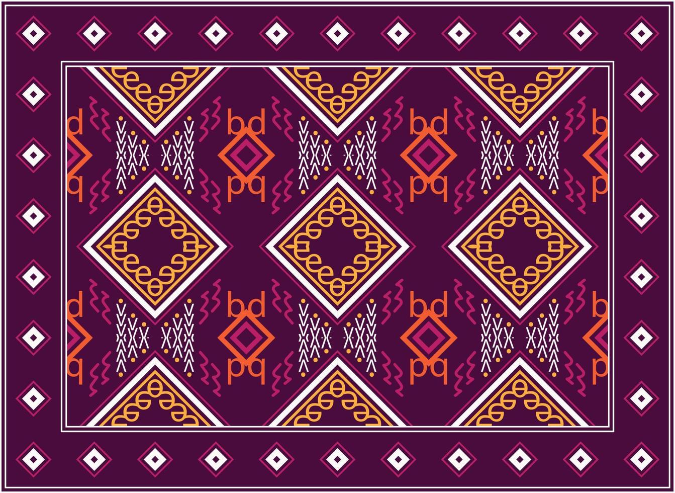 Modern Persian rug, Contemporary modern Persian rug, African Ethnic Aztec style design for print fabric Carpets, towels, handkerchiefs, scarves rug, vector