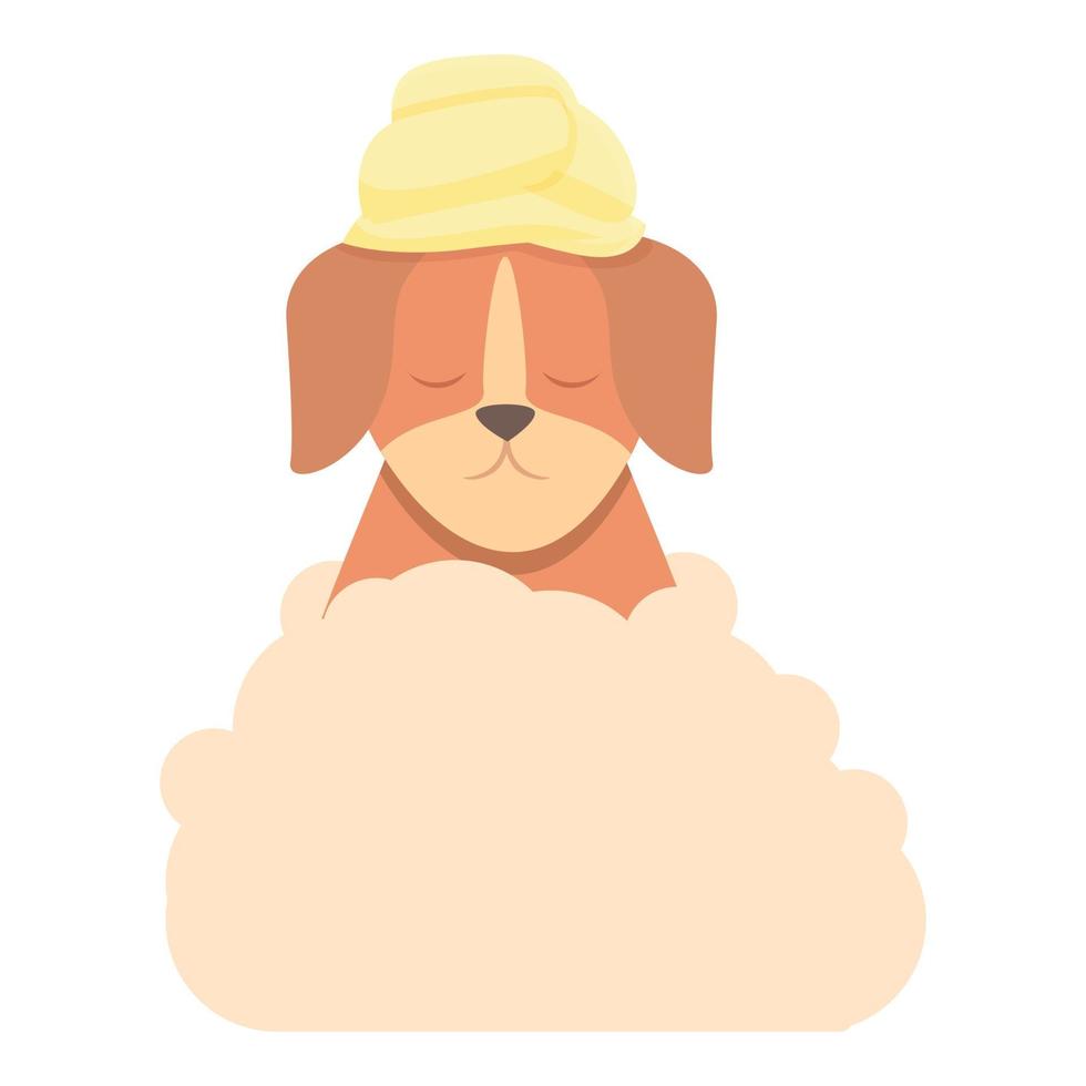 Dog bath icon cartoon vector. Spa animal vector