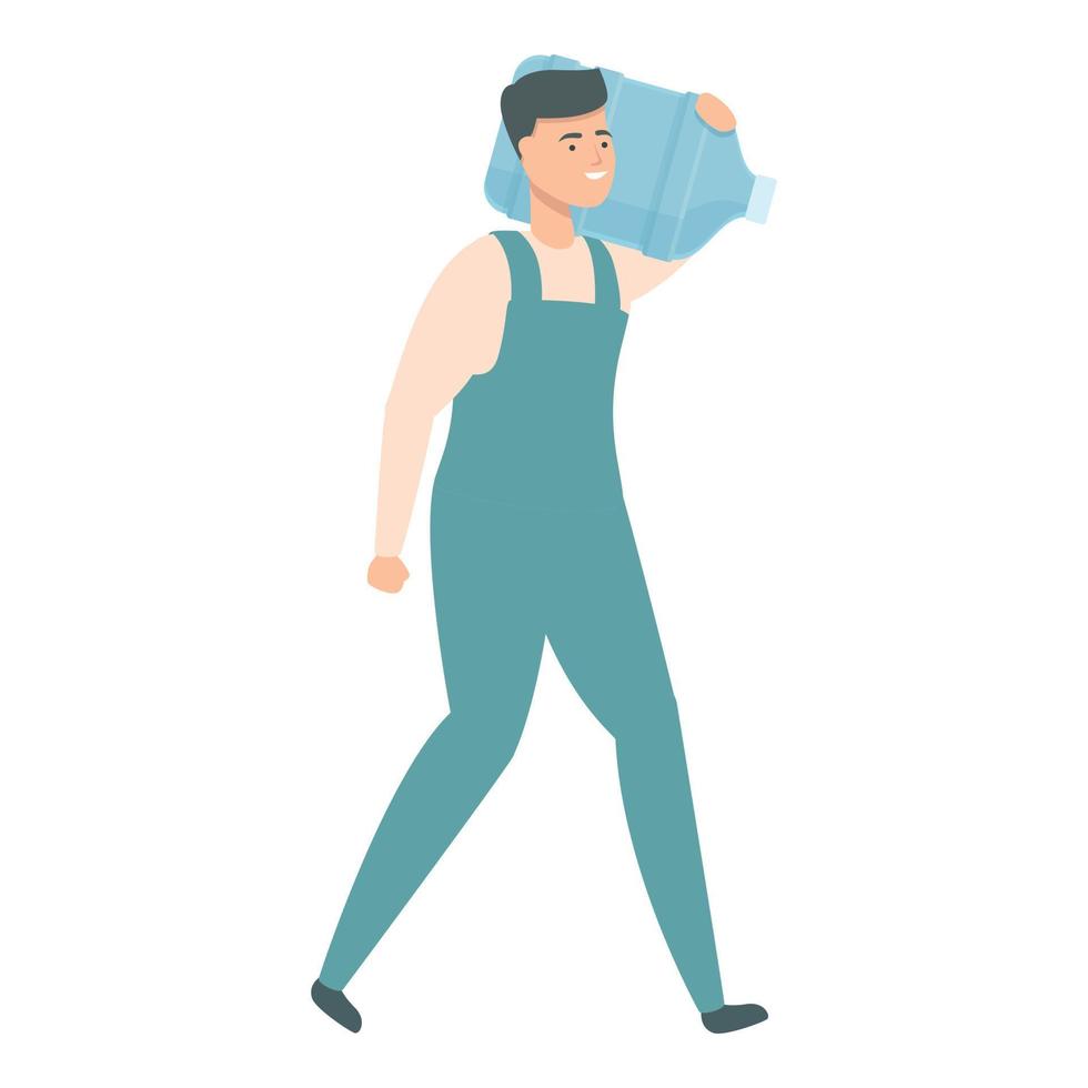 Water carry icon cartoon vector. Service delivery vector