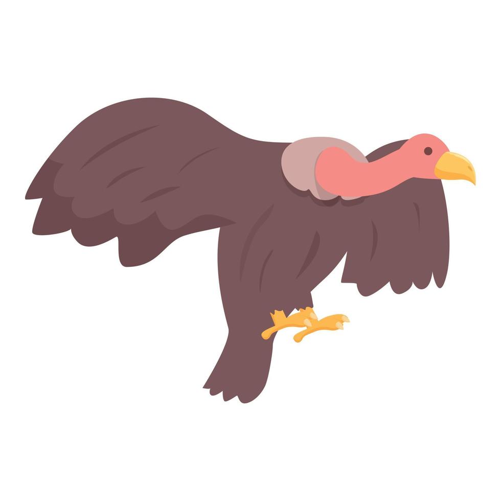 Flying vulture icon cartoon vector. Bird evil vector