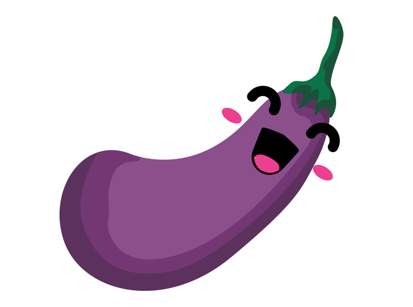 schattig aubergine tekenfilm karakter png