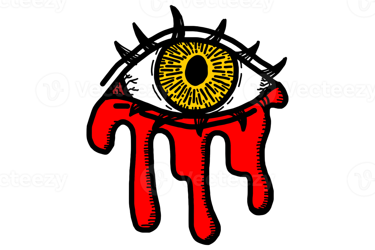 Eye WIth Blood Tear png