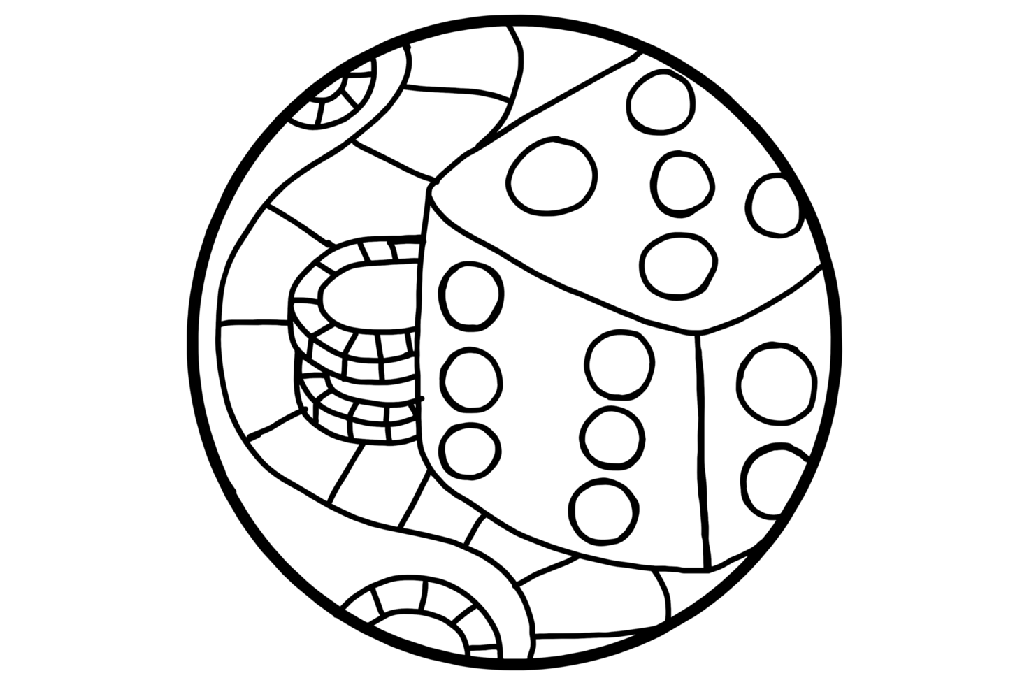 Dice and Poker Chips On The Game Table png