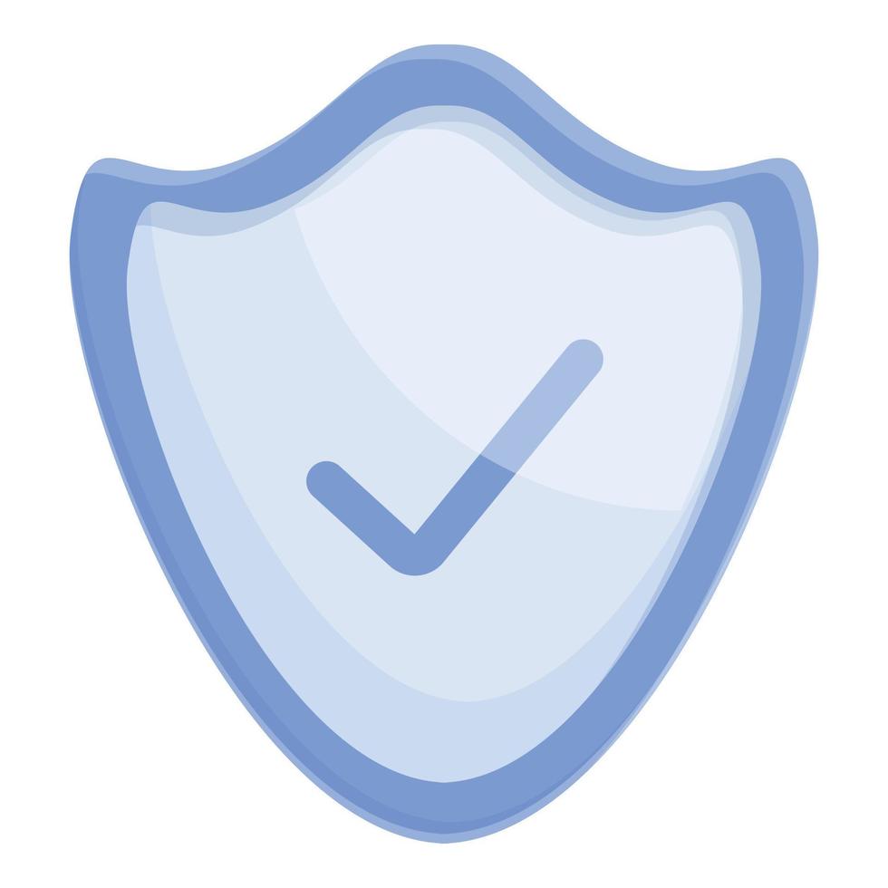 Secured shield icon cartoon vector. Business trust vector