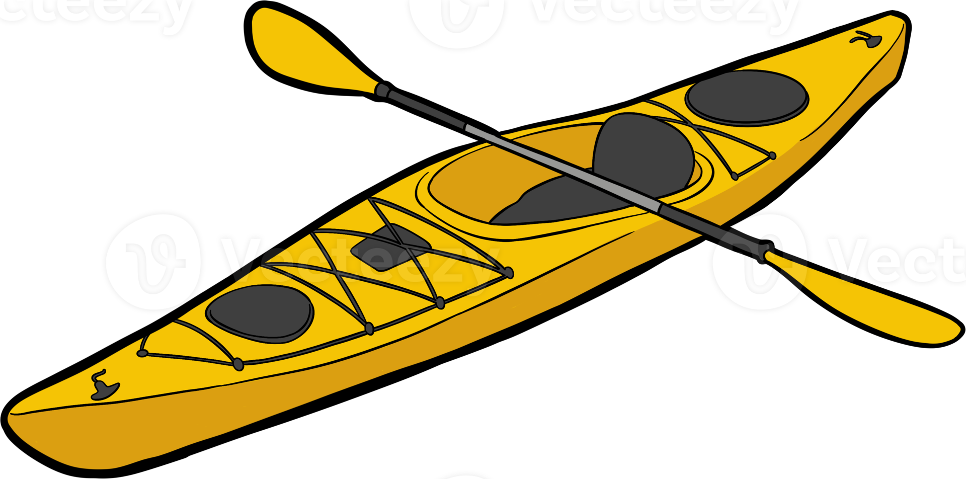 un' giallo kayak barca sport png