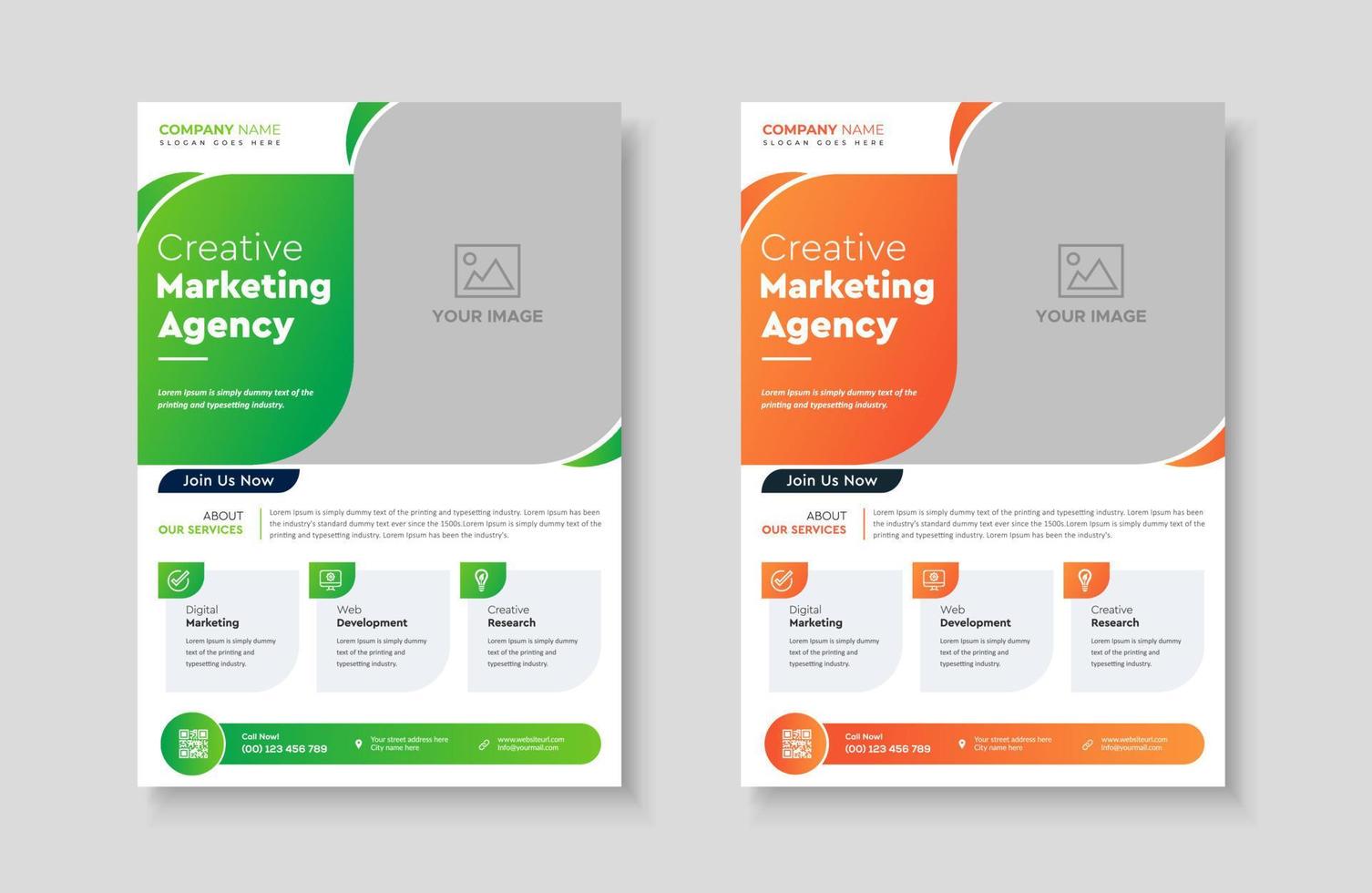 Creative corporate trendy unique business professional marketing agency modern simple leaflet flyer design for attractive business poster layout, business minimal abstract advertising vector template.