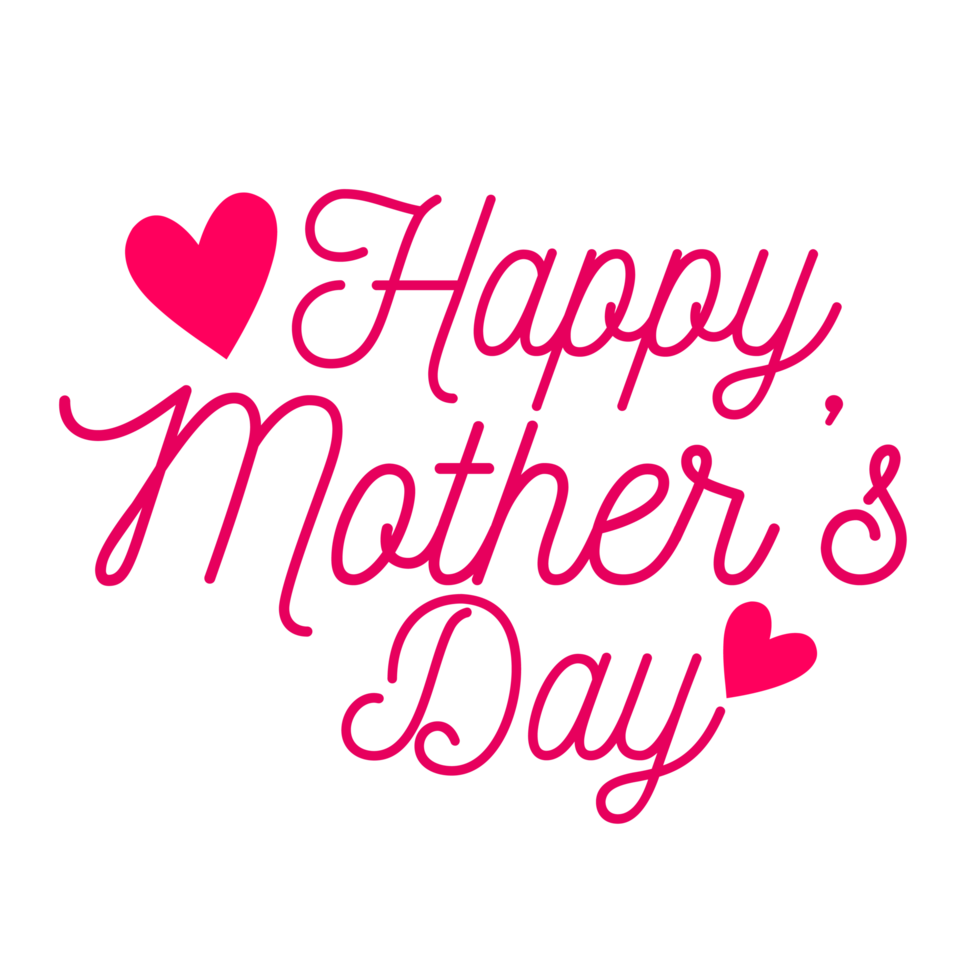Mother's Day Design Concept on a Transparent Background png