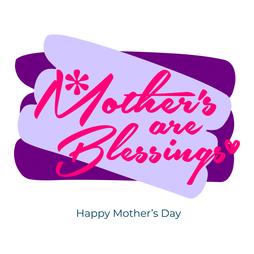 Mother's Day Design Concept on a Transparent Background png