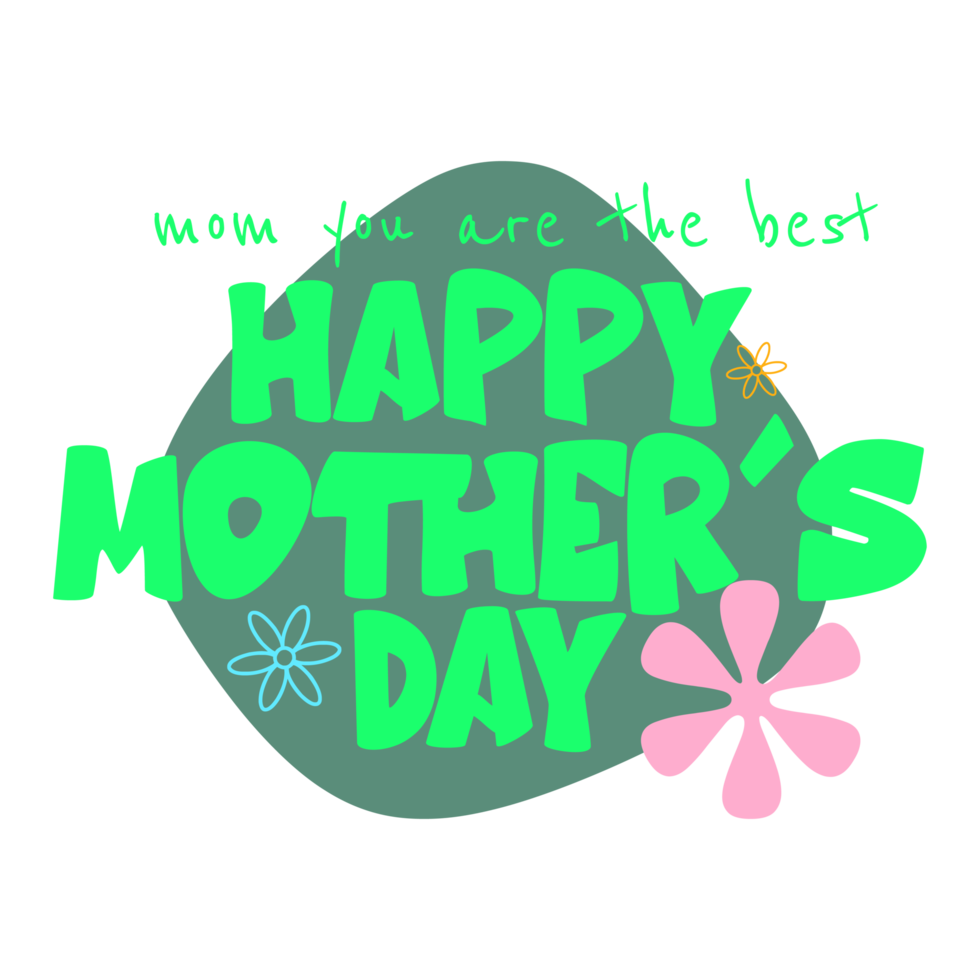 Mother's Day Design Concept on a Transparent Background png